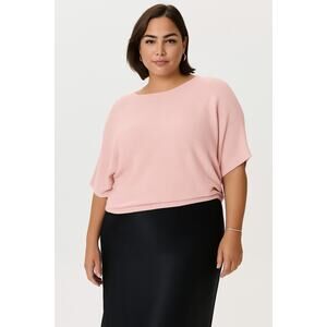 Quince Cotton Cashmere Dolman Sweater Pink XL Soft Knit Minimalist Cozy Luxury